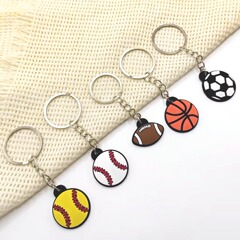 クリエイティブ PVC サッカーバスケットボールキーホルダーボールペンダント幼稚園活動小さなギフト