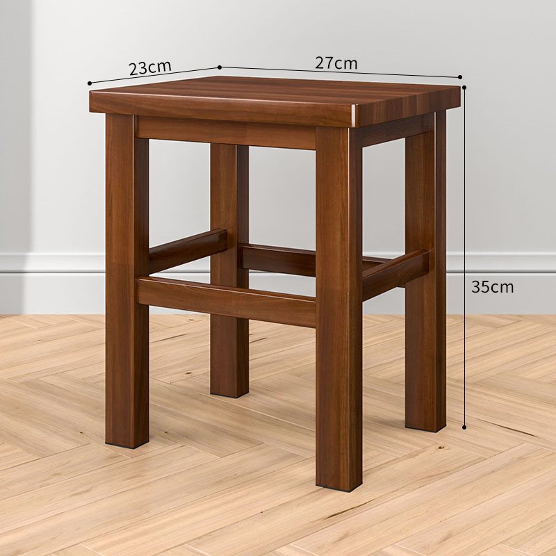 [완성품] 원목 사각스툴-월넛색상 27x23x35cm