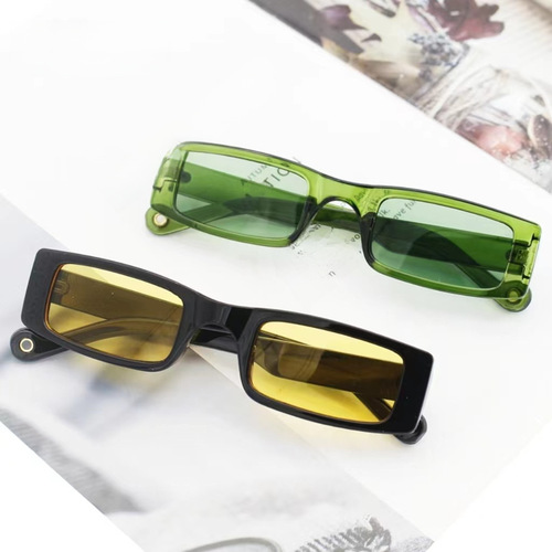 22-Piece Small Frame Square Sunglasses for Women, Western and Eastern Fashion Trendy Aviator Sunglasses for Men, Instagram Style Personality Retro Sunglasses, Wholesale