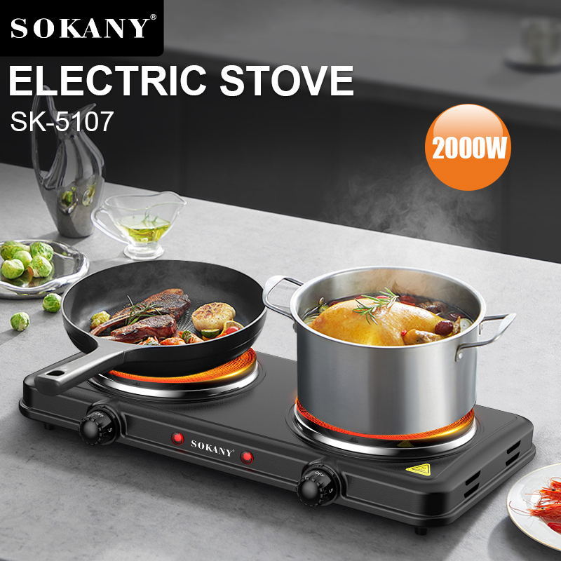 跨境外贸SOKANY5107电炉可调温家用多功能电炉烹饪ELECTRIC STOVE