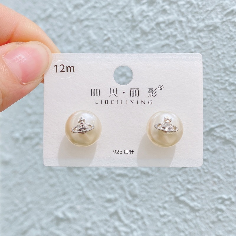 Liyin/Libeliying 新しいパール蝶のイヤリング女性のためのライト高級優しい気質シンプルなイヤリングシルバー針イヤリング|undefined