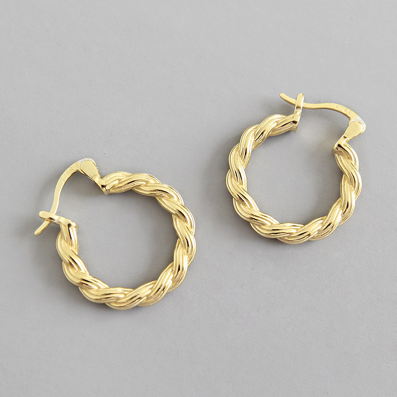 retro twist niche design sense simple earrings wild ear jewelrypicture4