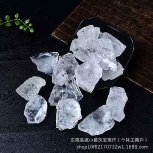 Wholesale natural transparent white crystal raw stone gravel expansion stone aromatherapy stone crystal for home office ornaments