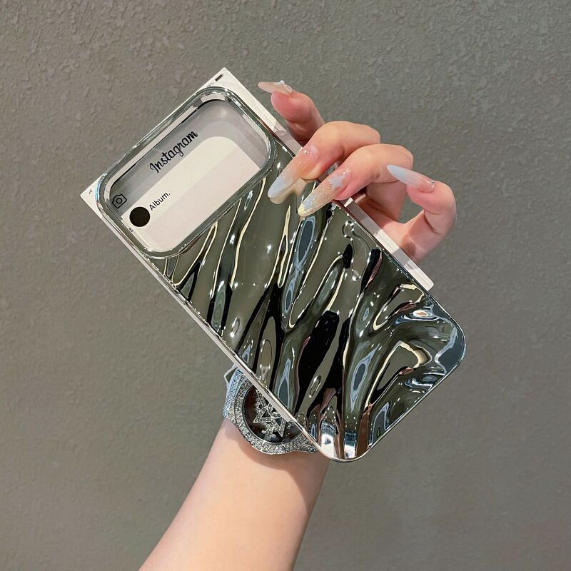 ins纯色立体褶皱适用iPhone16promax苹果17手机壳14/13软壳高级感|undefined