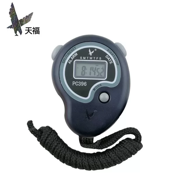 Tianfu Stopwatch Pc396 Single-Row 2-Channel Pc894 Referee Timing Step Counter Voice Timer Clock Timer Tf6203