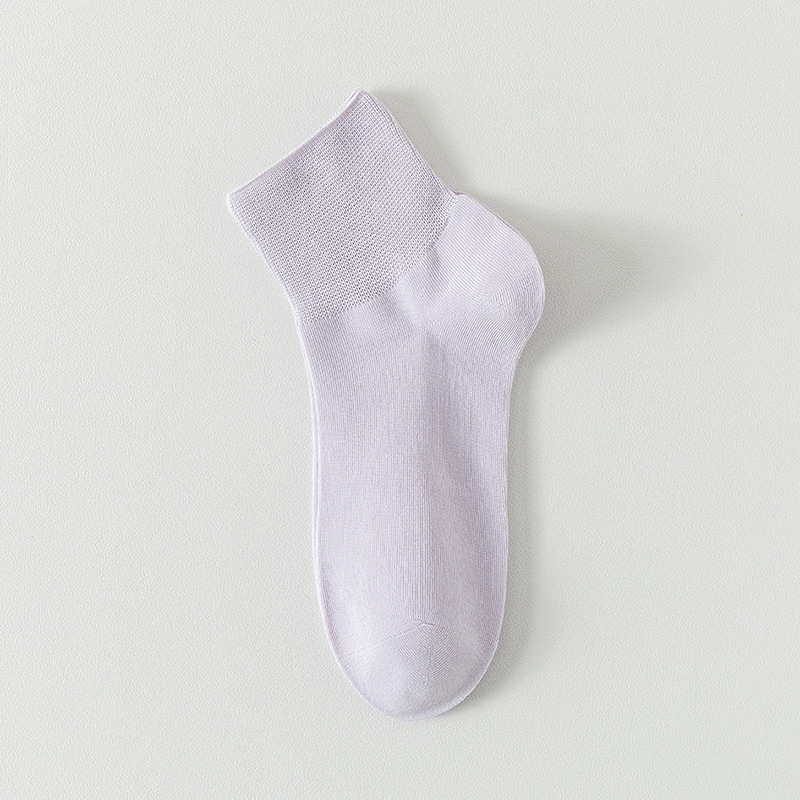 Calcetines de algodón de color sólido, calcetines de verano de mujer, calcetines sin costura, calcetines de mes, calcetines de paquete independiente, calcetines sueltas de color caramelo