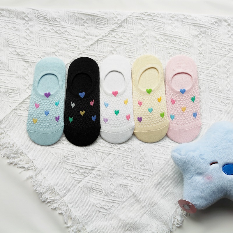 Summer thin non-slip invisible breathable socks