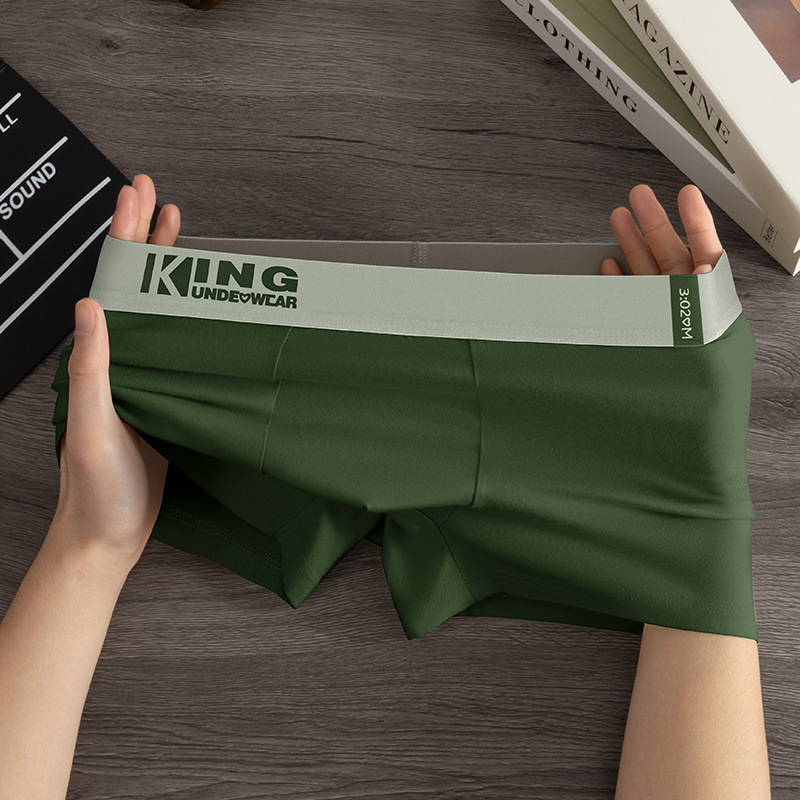 Ginseng Goji bactériano entrepierna hombre calzoncillos de algodón cuadrangular cabeza pro-piel ventilable calzoncillos deportivos fábrica de fuente