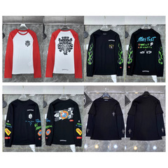 25ss高品質クロスボーダー外国貿易CHクローヴァー文字プリントルーズで多用途な長袖Tシャツ卸売