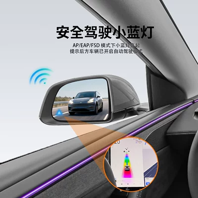 Large field of view rear view auxiliary mirror | Merging Auxiliary Wireless Transmission Rearview