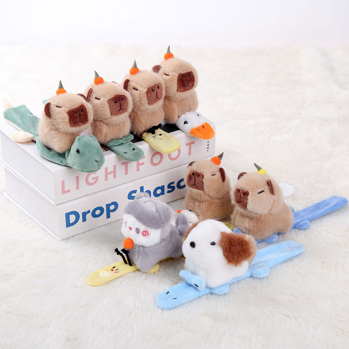 Kapibala Snap Wrist Doll Plush Toy Capybara Bracelet Decompression Cute Cartoon Children's Gift