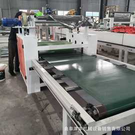 定制冷胶热熔胶PET贴面机图片 亮光鱼肚木饰面胶膜碳晶板覆膜机