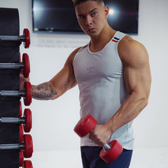 Muscle Fitness Brother Summer New Fitness Backless Top Men's Outdoor Running Casual Sports Tank Top