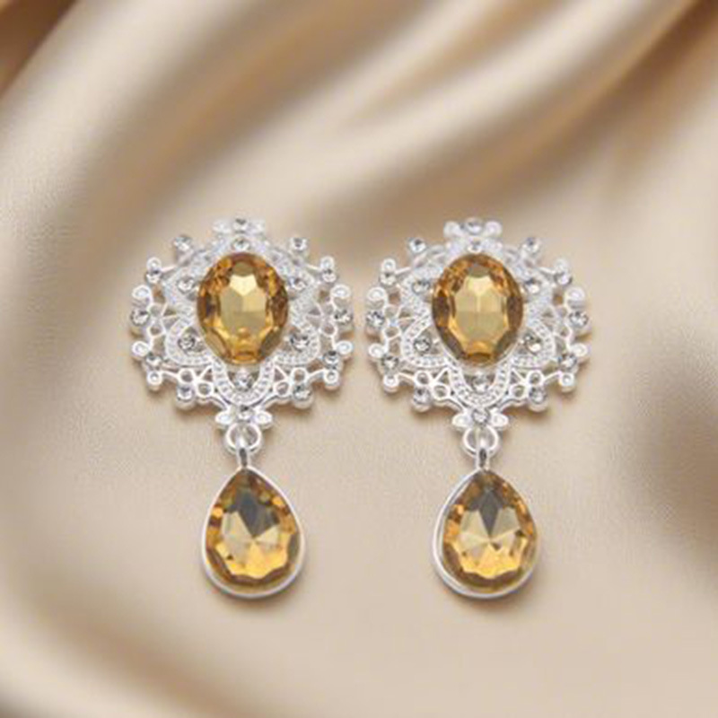 国境を越えた売れ筋 45*25 ミリメートル合金ラインストーンブローチ DIY リボンアクセサリー衣類手作りジュエリーアクセサリー直接バッチ