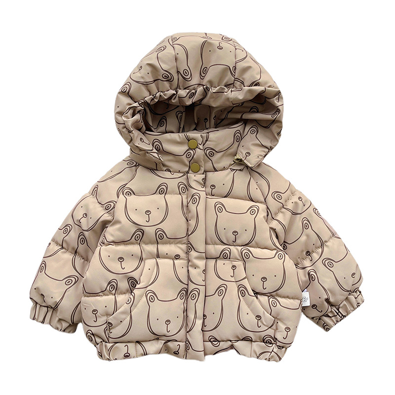 Super lindo bebé invierno ropa de algodón 2025 nuevo chico guapo lindo abrigo de algodón grueso chaqueta de algodón caliente bebé