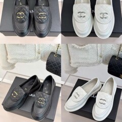 小香风乐福鞋女单鞋厚底真皮深口女士时尚百搭小皮鞋舒适全套包装