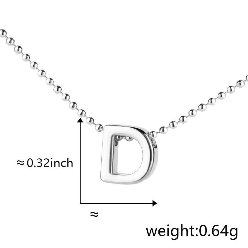 Cuicai ホットセール 18K ゴールデン光沢のある多用途クラシック 26 DIY 英語名小文字ネックレスペンダント付き|undefined
