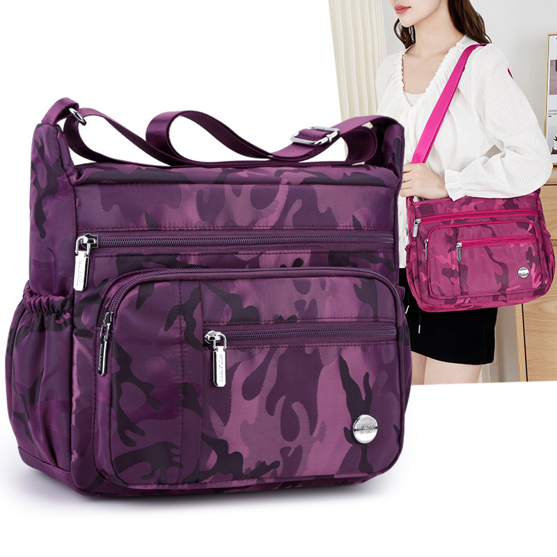 Cross-border new nylon messenger bag women's large capacity Fashion Oxford cloth bag casual women's bag middle-aged and elderly shoulder bag