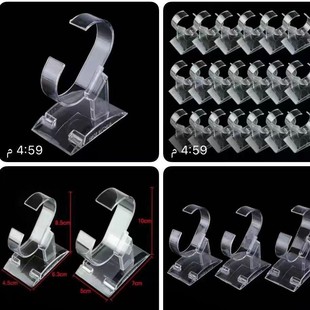 PS Material Plastic Watch Display Rack Transparent Rack Hold Watch Display Rack C Frame Jewelry Display Table Hold Men's and Women's Watch Rack