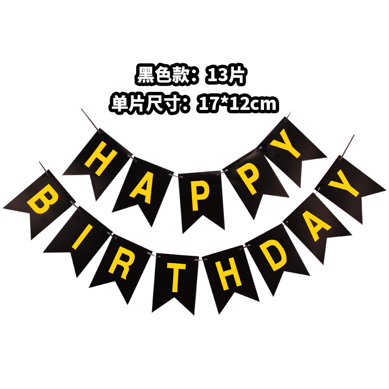 Feliz cumpleaños banner dorado cola de pescado bandera papel cumpleaños banner Fondo decoración cola de milano tirar bandera al por mayor