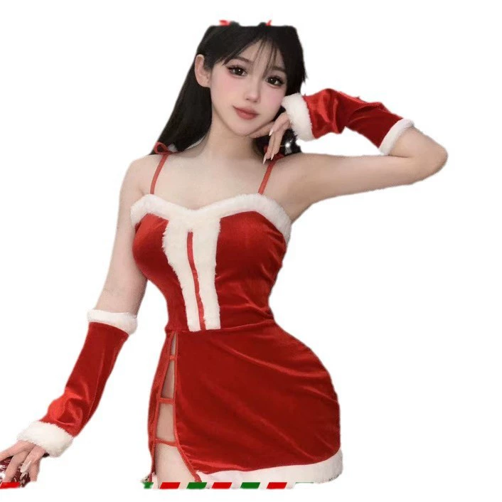 Китайское/锦欲 Christmas нижнее белье, топ-бюстье, сексуальная грудная сумка, комплект, косплей, акцент на бёдрах, опт