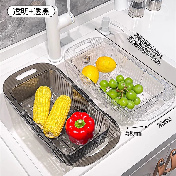 Recommended ✅ Retractable drain rack [transparent + black] 95% of the crowd choice