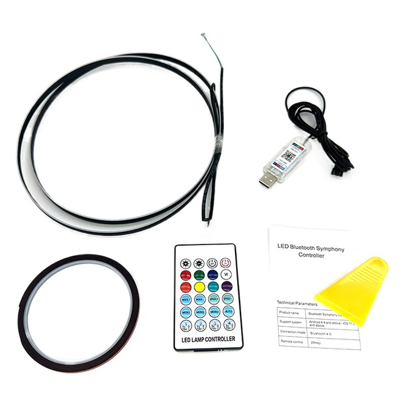 Interior del coche LED faro streamer lámpara de gas de color mágico acrílico USB colorido oculto-libre modificación-libre universal