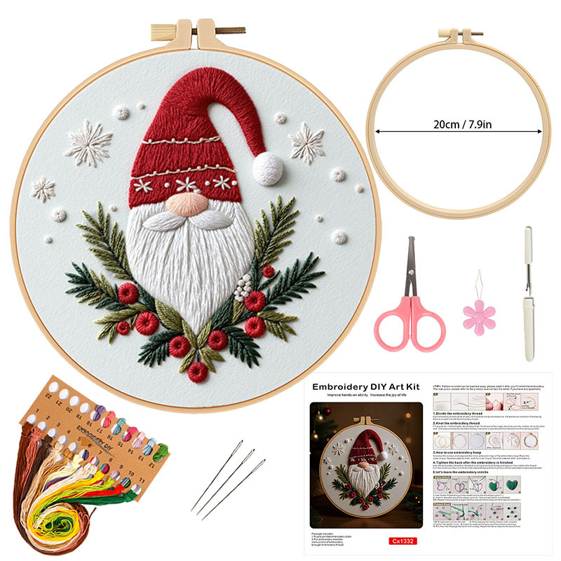 2025 nuevos productos de bordado de Navidad hechos a mano diy material paquete de bordado de Navidad accesorios originales