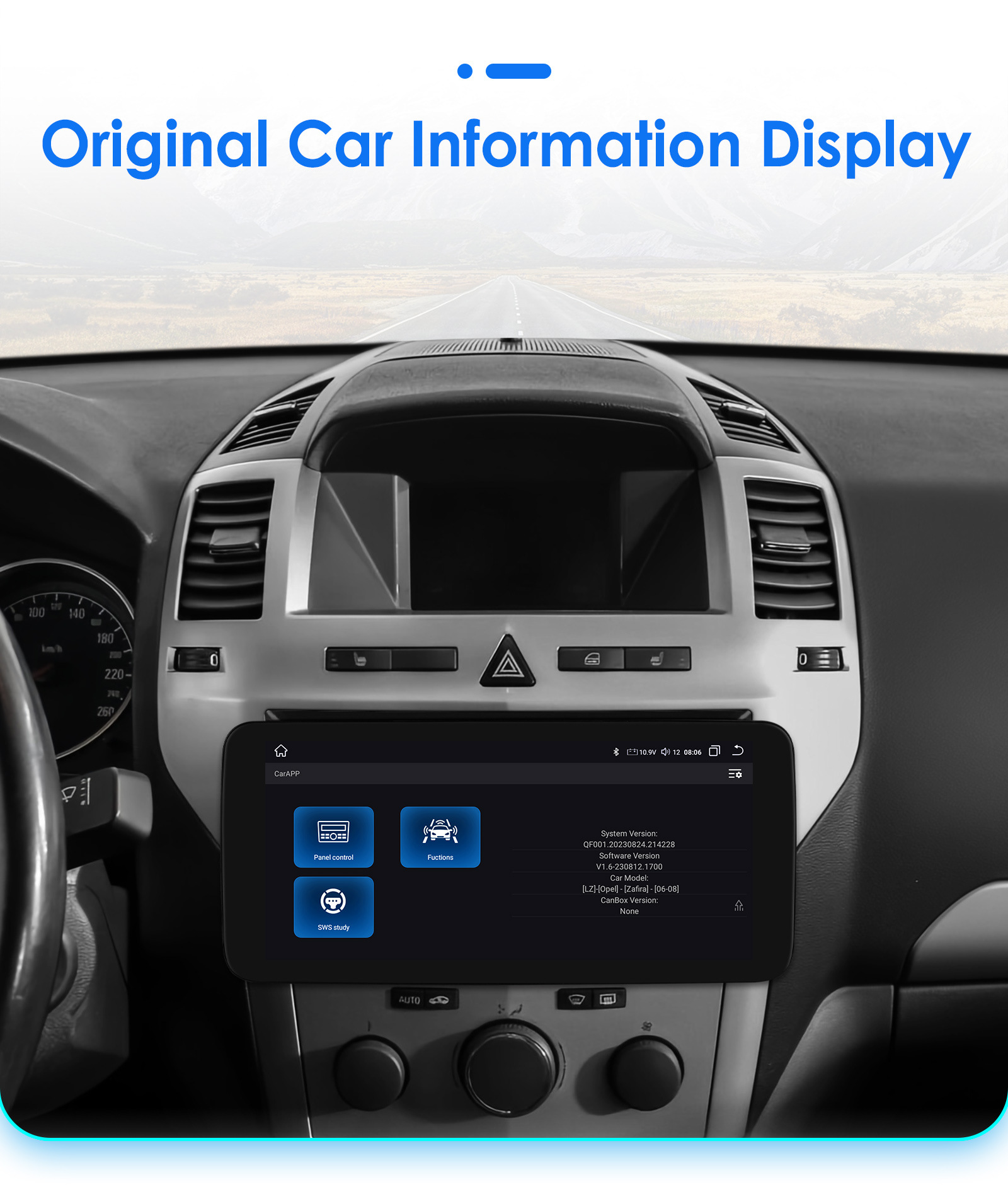 10.33inch Suitable for 03-06 Opel Kaisai Wireless Carplay Car Bluetooth Gps Android Navigator
