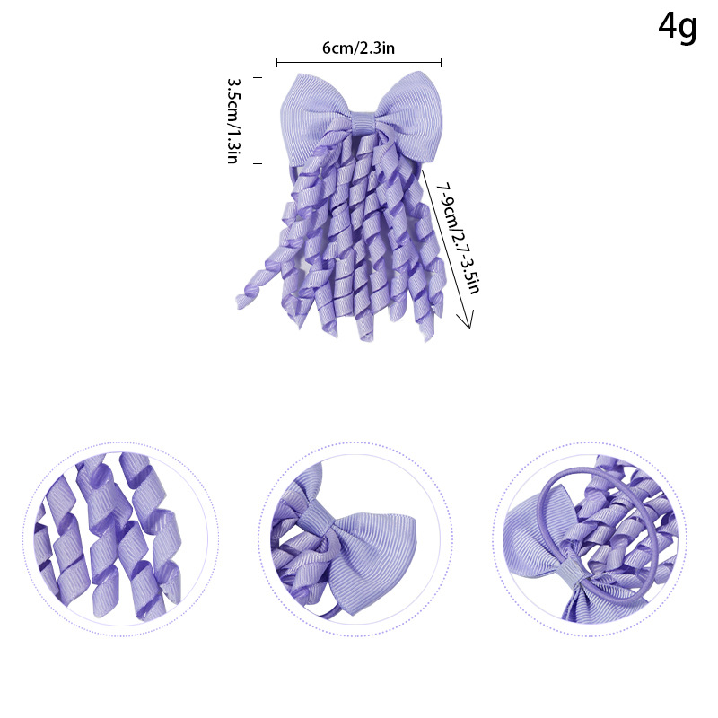 7g Weight Hair Tie Hair Accessories Type A Pair Quantity Holiday, Daily Occasion Polyester Rib Material Bow Knot Pattern Kid'S Gender Cartoon Style Style Kid'S Cartoon Style Bow Knot Polyester Rib Hair Tie 1