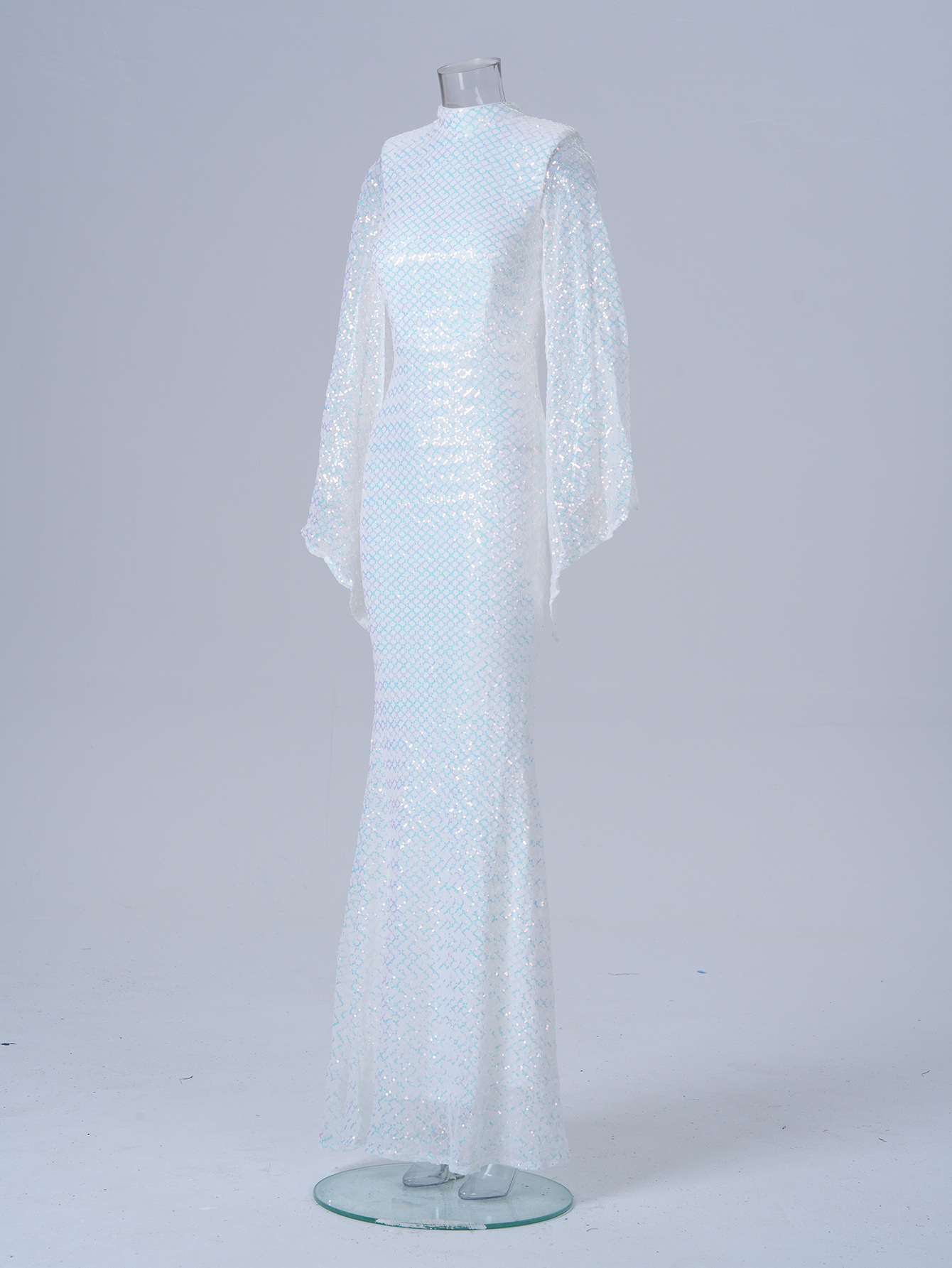 Long Sequinned Evening Dress For Prom And Banquet Women's Style_voghion.com