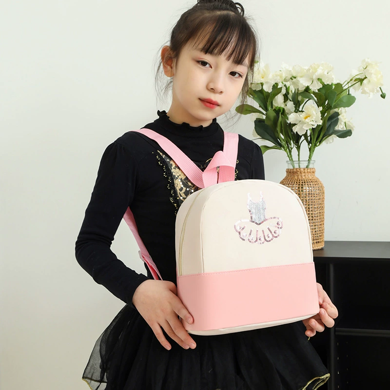 Children's dancing backpack, cartoon shoulder bag, storage system, nail sequins, nail decoration, worn on the shoulder