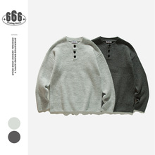 ORIGTEEN原创日系复古亨利领毛衣男女学生秋冬上衣套头针织衫M018