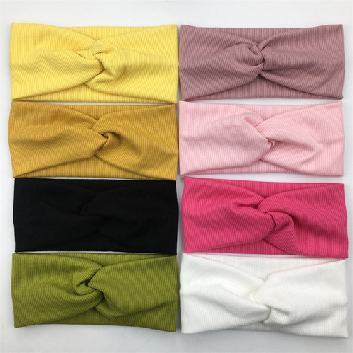 Baby headband, children's hair accessories, skin-friendly, pure color thread cotton headband, simple and versatile hair accessories, best-selling in Europe and America