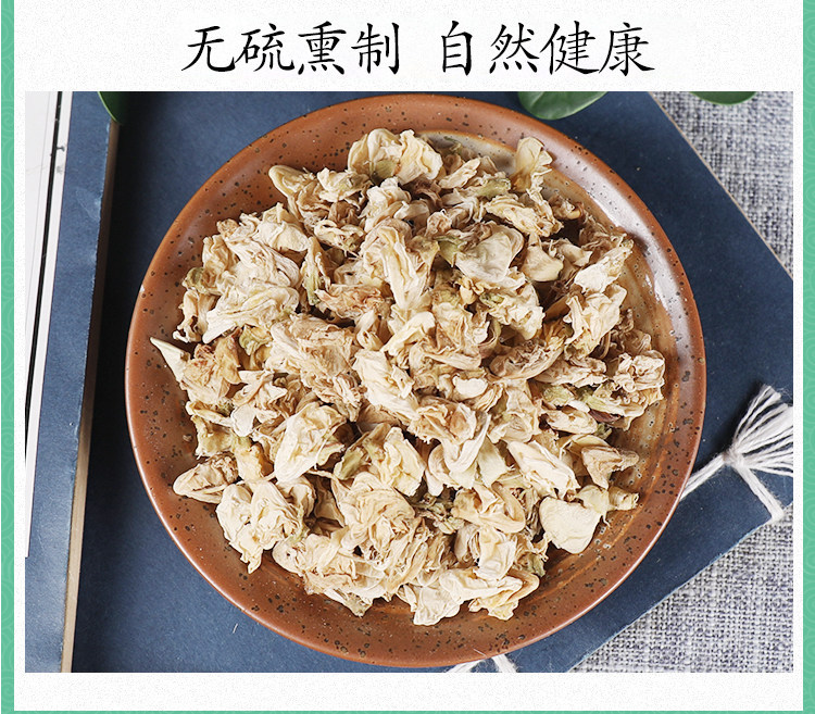 Wild White Hyacinth Bean Flower Tea Bai Bian Dou Hua Dried Flowers 500g Herbal Infusion in use