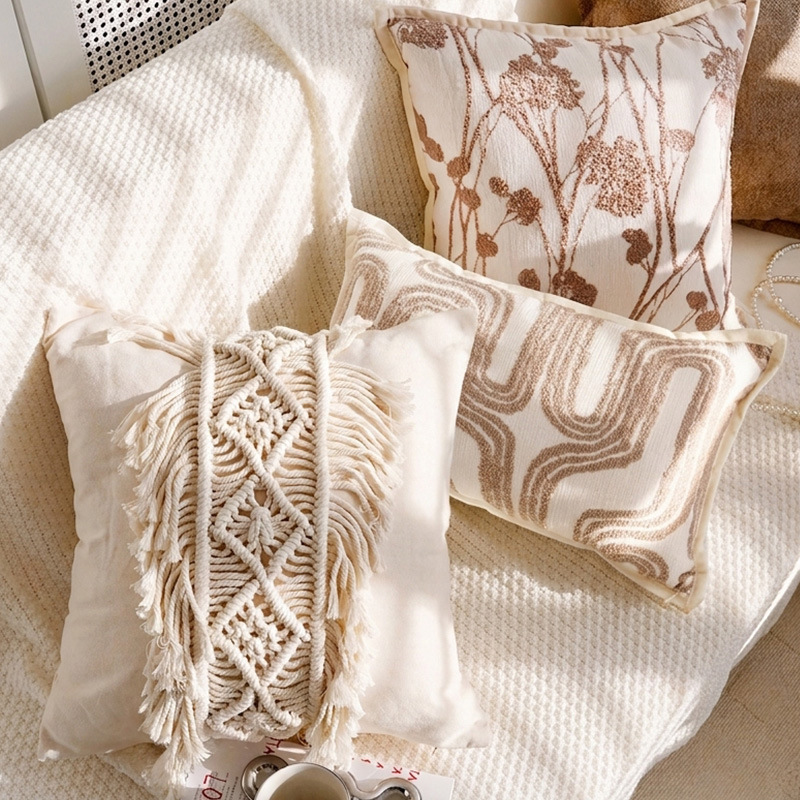 Cream-wind lujoso almohada de soporte de alta calidad, cojín de sofá de sala de estar, cojín de cabecera del dormitorio, funda de almohada con núcleo image 3