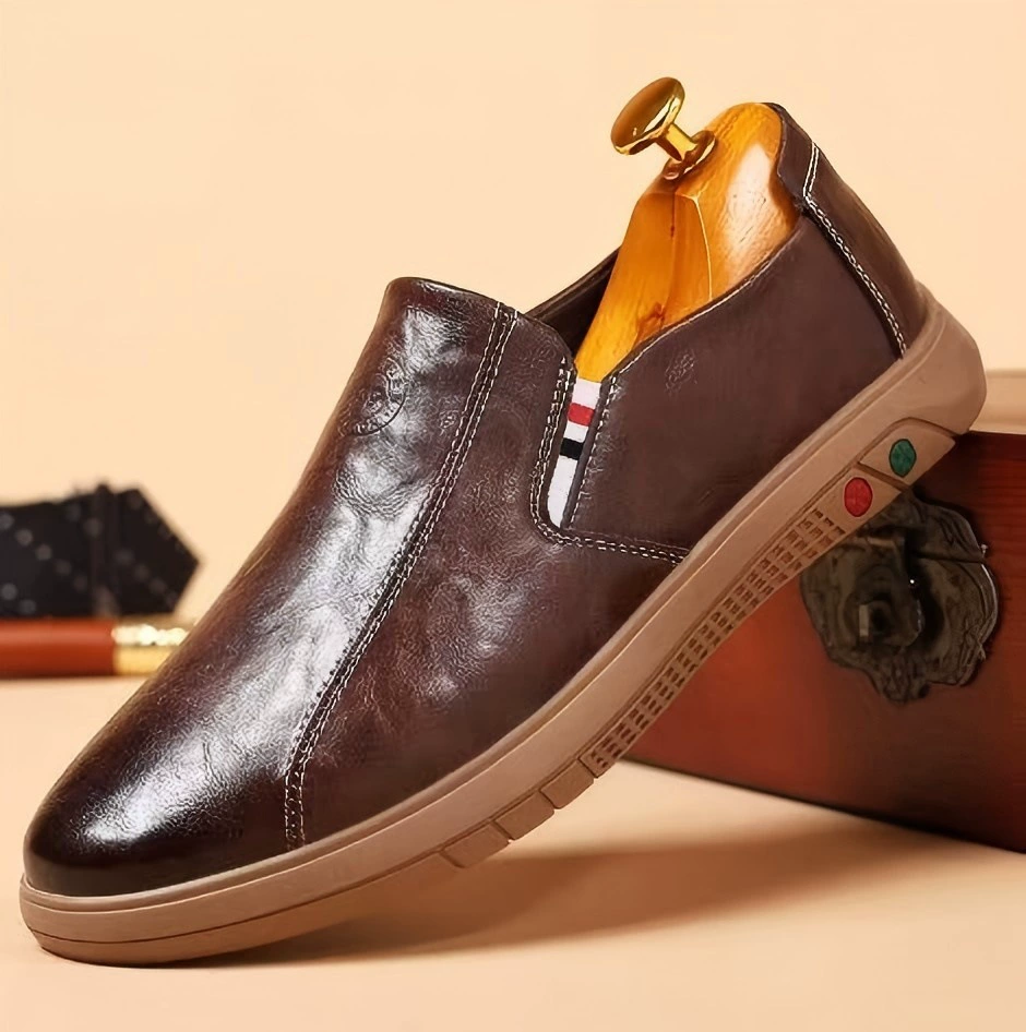 Весенние мужские туфли без шнуровки, модные туфли на мягкой подошве, универсальная повседневная обувь, популярная трансграничная обувь.