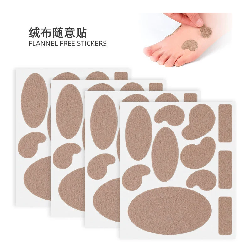 Фланелевая случайная наклейка Многофункциональная антиабразивная наклейка для ног Наклейка на пятку Дышащая наклейка для глаз Защитная наклейка для пятки Самоклеящаяся антиабразивная наклейка для ног