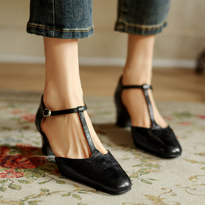 Pointed Toe Low Heel With Strap Women Black Low Heel Closed Toe Ankle Strap Low Kitten Pointed Toe Low Heel With Strap Women Black Low Heel Closed Toe Ankle Strap Low Kitten