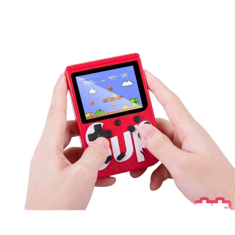 Small retro classic game console for double, nostalgia
