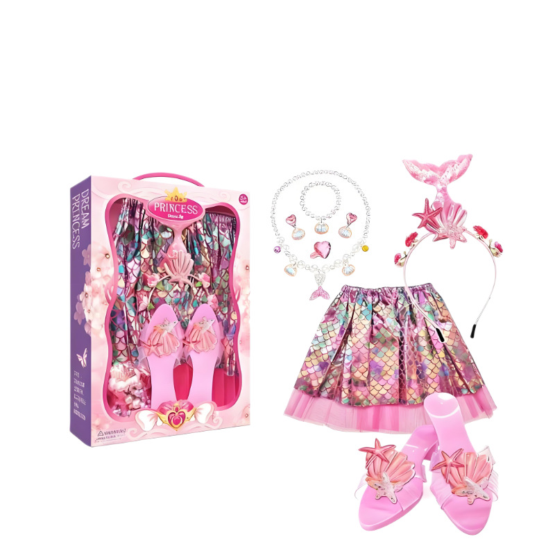 Joyas explosivas transfronterizas princesa zapatos juegos de juguetes para niños princesa corona bolsos joyas para niñas