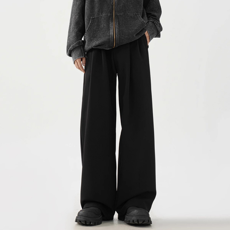 American-Style Men's Dress Pants 2025 Autumn and Winter New Trendy Brand Straight Wide-Leg Casual Loose Drape Suit Pants