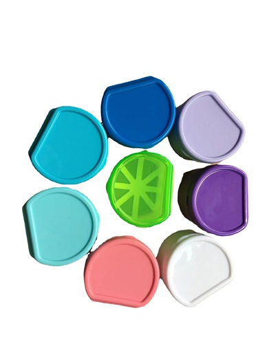 D type tooth box with mesh, denture box, denture box, molar box, retainer box, aligner box, dental materials