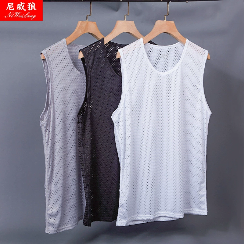 Summer breathable sports vest, base T-shirt sleevless, custom-made, loose fit