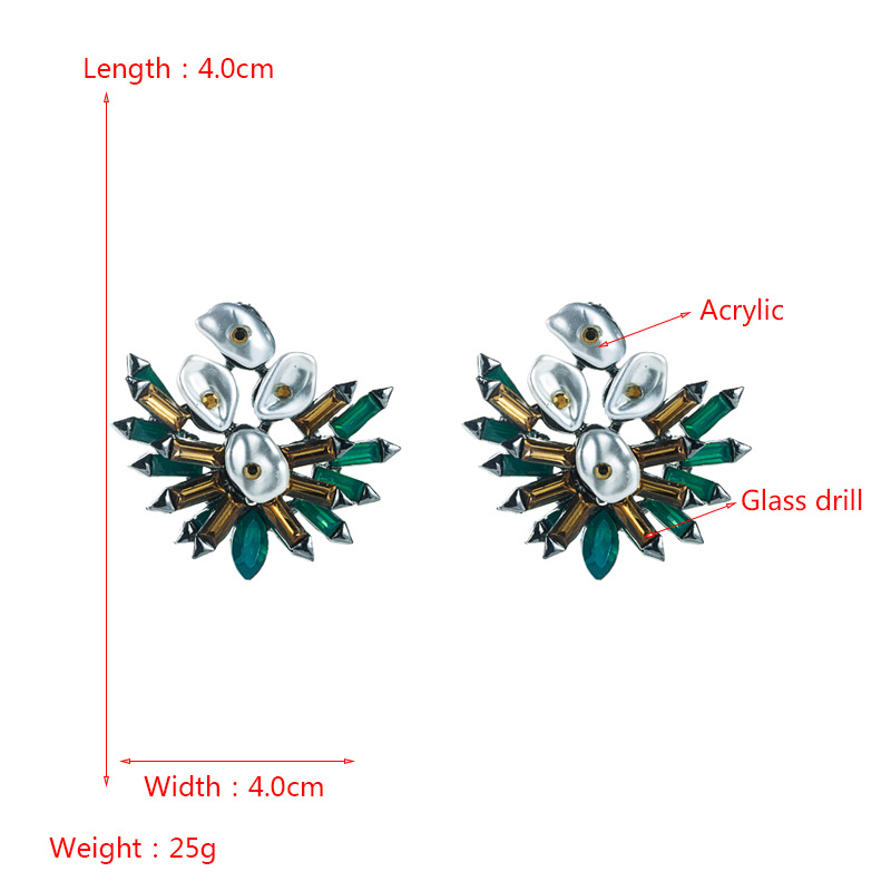 Boucles D&#39;oreilles Personnalisées En Alliage De Diamants De Couleur Perle Naturelle, Bijoux D&#39;oreille Rétro display picture 1