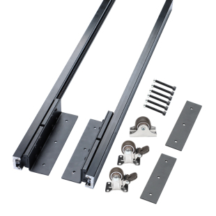 Open kitchen rock plate island slide rail telescopic translation push-pull extension table heavy rail hardware accessories