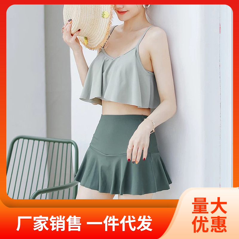 Cross-border exclusive for Amazon AliExpress fashion sweet women's split new swimsuit all-match bikini