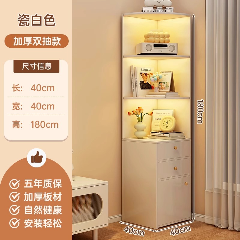 Gabinete de color de madera maciza estante de esquina sala de estar gabinete de almacenamiento de esquina dormitorio gabinete de esquina gabinete de almacenamiento gabinete triangular