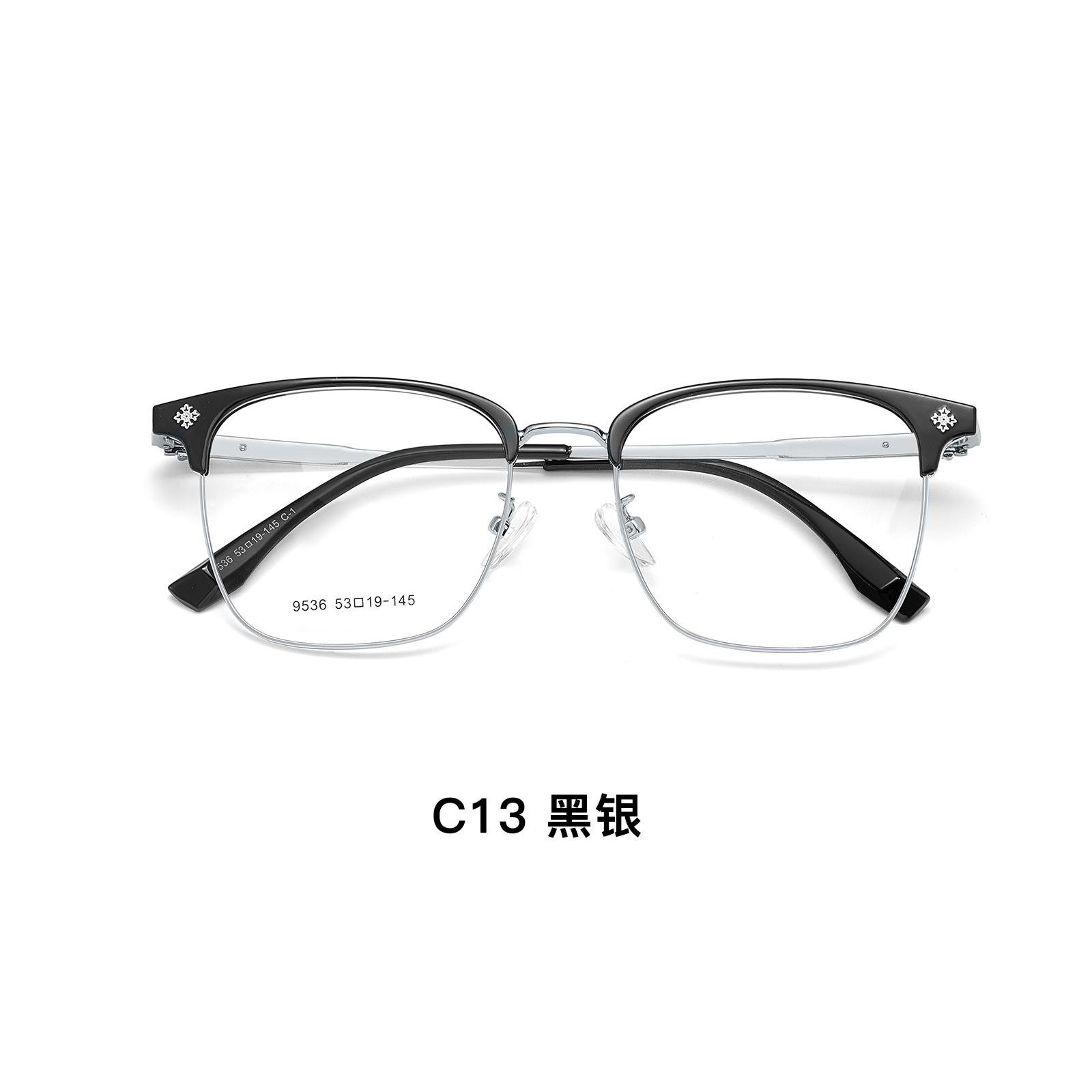 La calle principal usa la tendencia de las gafas de cejas de aleación Kroxing, marco, espejo tallado retro, espejo Danyang al por mayor