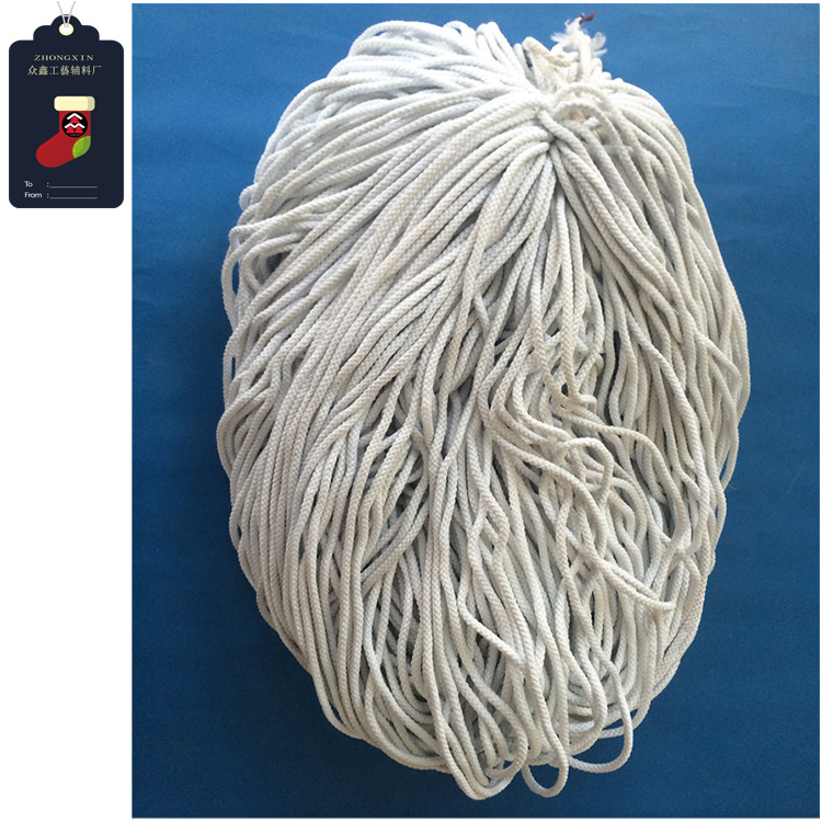 圣诞辅料三股棉绳圣诞工艺绳子本白棉线三股绳麻绳玩具用包芯棉绳